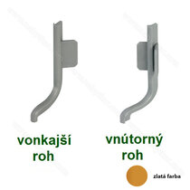 Gripless- uholník na profil typ -"L", 90°, zlatá Gripless- uholník na profil typ -"L", 90°, zlatá