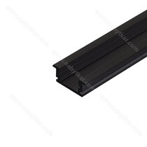 LED PROFIL - Zafrézovatelný profil - čierny C-35 , 3,5m (bez krycej lišty)/Zobal