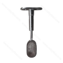 Koncový držiak vešiakovej tyče stopkový uzatvorený, s reguláciou . nikel Koncový držiak vešiakovej tyče stopkový uzatvorený, s reguláciou . nikel