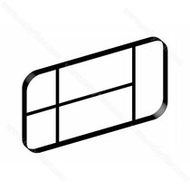 Rám na zrkadlo 500 x 900 mm čierny / Gamet Rám na zrkadlo 500 x 900 mm čierny / Gamet