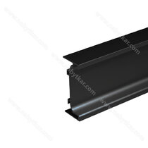 Gripless profil typ- "C" na LED pás,  L-3,5m čierne c-35 Gripless profil typ- "C" na LED pás,  L-3,5m čierne c-35