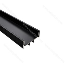 Gripless - Zvislý profil obojstranný S159 čierny matny RAL 9005 2,7m model 2023