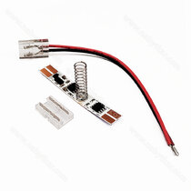 Dotyk. LED vypinač so stmievač i pamät. do led.profilu, s nasúv.spojkami 12V-24V/ 4A/48W  Dotyk. LED vypinač so stmievač i pamät. do led.profilu, s nasúv.spojkami 12V-24V/ 4A/48W