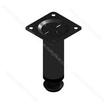 Nábytk.noha 100mm Fi25 10kg, čierna  Nábytk.noha 100mm Fi25 10kg, čierna