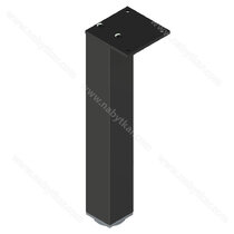Nábytk.noha N 45X45 B 300mm, čierna s reguláciou /Zobal Nábytk.noha N 45X45 B 300mm, čierna s reguláciou /Zobal