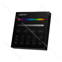 LED  ovládací panel  RGBW 4-zónový pre rádiový prijímač RGBW-3 čierny (2xAAA bat. neobsahuje) LED  ovládací panel  RGBW 4-zónový pre rádiový prijímač RGBW-3 čierny (2xAAA bat. neobsahuje)
