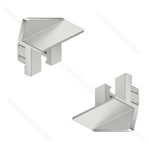 Koncová krytka, Pro Häfele Loox5 profil 1105, plast sivá (bal.=1P+1L)