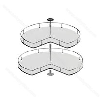 MAXIMA SILVA Otočný kôš 3/4 fi820 chróm / biely WE08.5505.43.374  / Rejs