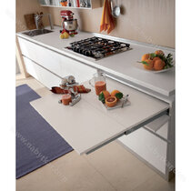 Zásuvkový výsuvný stolový mechanizmus s krytkami LUNCH REVERSE pre šírku skrinky 450/1200 mm Zásuvkový výsuvný stolový mechanizmus s krytkami LUNCH REVERSE pre šírku skrinky 450/1200 mm