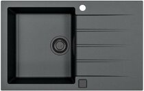 Drez CADIT 20 G91 čierny , 790 X 500 mm , vanička : 375x425x198 mm  BLACK EDITION / Alveus