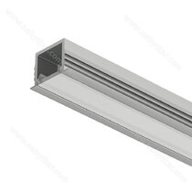 Häfele Loox5 profil 1103 pre LED osvetľ. lišty 8 mm,Hliník eloxovaný, 3000 aj s difúzorom biely opál