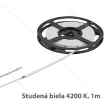 LED páska v silik. puzdre, LED 1163 24 V 2-pólová (jednof), drážk. 4 x 8 mm, 180 LED/m, 9,6 W/m IP44