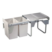 Kôš na odpadky IR540 ,20+20l, s tlmením a uchytením na dvierka, do 450 mm,sivý /Irone