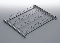 Výsuvná polica na topánky,strieborný lak /Rejs Výsuvná polica na topánky,strieborný lak /Rejs