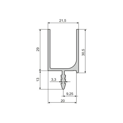 Madlo UKW 23 typ T inox