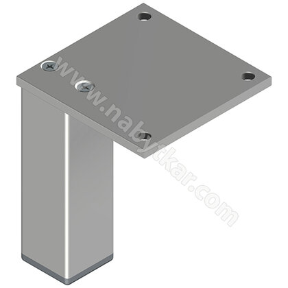 Nábytk.noha N 30X30 B, hliník /Zobal