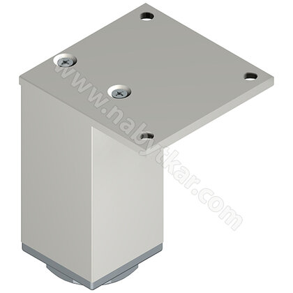 Nábytk.noha N 45X45 B s rektifikaciou, hliník