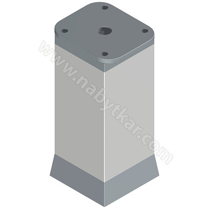 Nábytk.noha NA6 40x40 šikmí plast, hliník