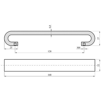Madlo US9107/128, brusený nikel /Gamet Madlo US9107/128, brusený nikel /Gamet
