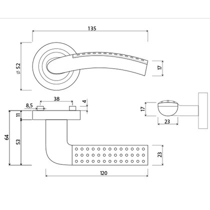 Kľučka TECNO K-871-01 04/07  dopredaj