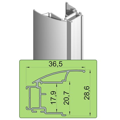 LUX Madlo UNIfine 18/4mm, 2,70m hliník