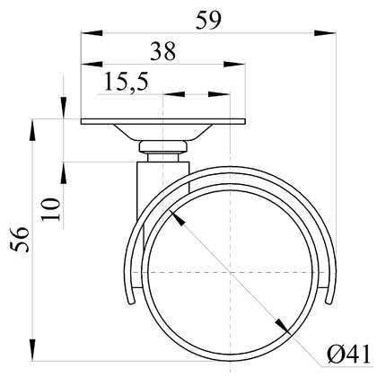 Nábytkové  koliesko M-40-D8