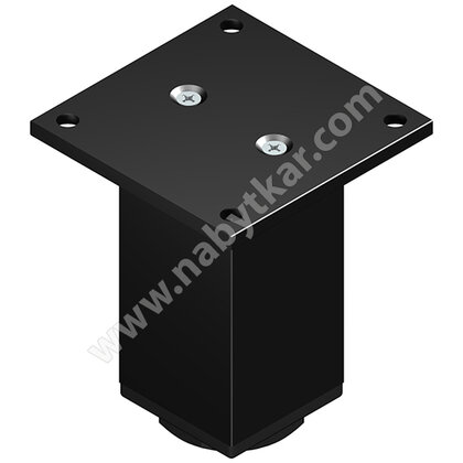 Nábytk.noha N 45X45 A100 s reguláciou, čierna / Zobal Nábytk.noha N 45X45 A100 s reguláciou, čierna / Zobal