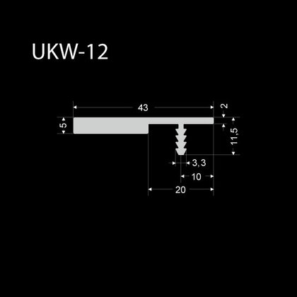 Profil UKW 12, L-3,5m HLINÍK