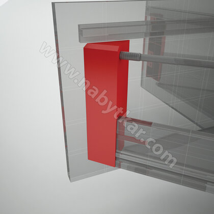 EVO rohový- uchytenie predné 45°, 1-reling v-207