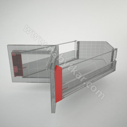 EVO rohový- uchytenie predné 45°, 1-reling v-207