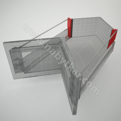 EVO rohový- uchytenie zadné 45°, 1-reling v-207