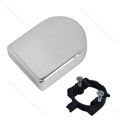 Záves Sklo - krytka D + protiplast a skrutky,  chróm /Swell