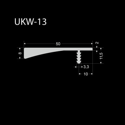 Profil UKW 13, L-3,5m HLINÍK