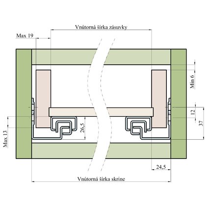 Skrytý plnovýsuv /Swell