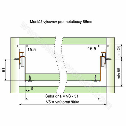 Metalbox, biely /Swell