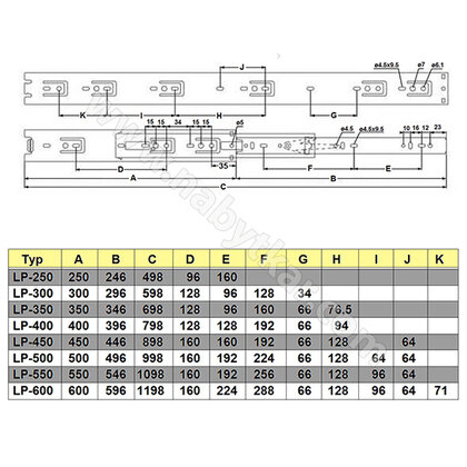 Ložiskový plnovýsuv /LC