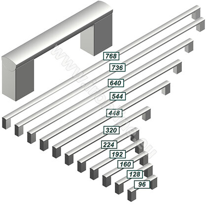 Madlo ME-9309, hliník, dalle