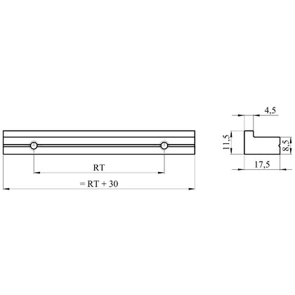 Madlo UA02C00, hliník /Gamet Madlo UA02C00, hliník /Gamet