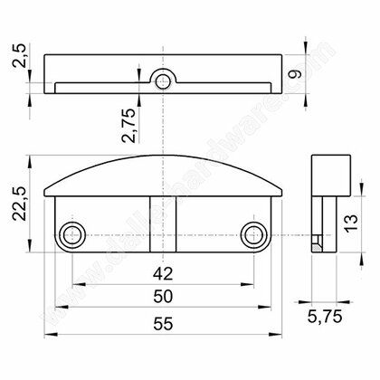 Madlo F055 - hliník