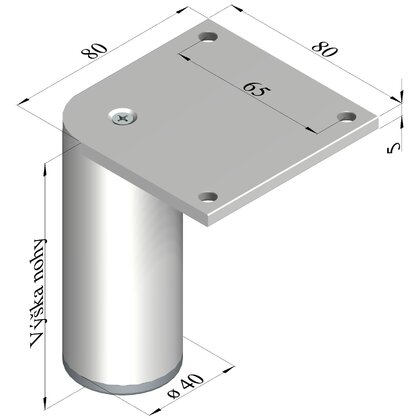 Nábytk.noha N Fi40 B, hlinik /Zobal