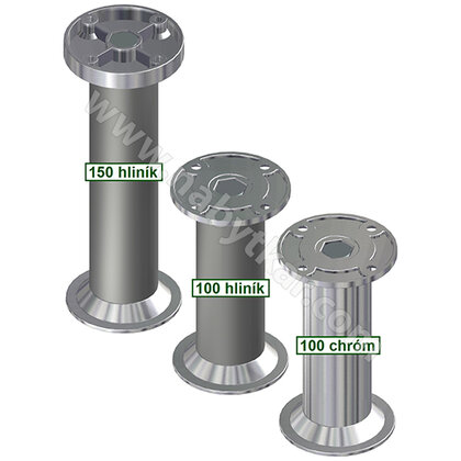 Nábytk.noha NA10 C00 s reguláciou, hliník