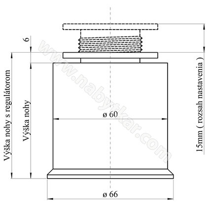 Nábytk.noha VALEC "big" , hliník