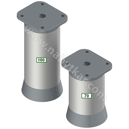 Nábytk.noha NA6 valec šikmí plast, hliník