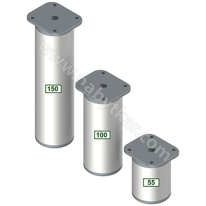 Nábytk.noha NA6 valec, hliník