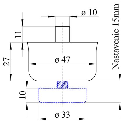 Nožička NH 27mm s rektifikáciou