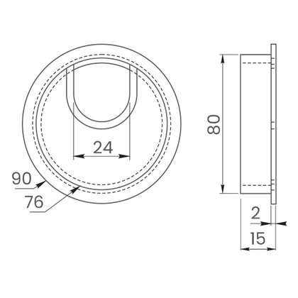 Prechodka kábla, kovová fi 80 mm Prechodka kábla, kovová fi 80 mm
