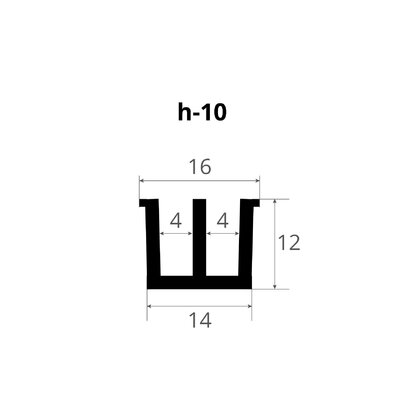 Vodiace lišty na sklo-h-10