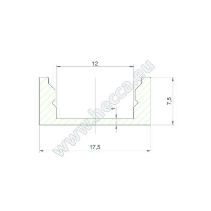LED PROFIL - Vonkajší Profil - hliník, 2m (bez krycej lišty)