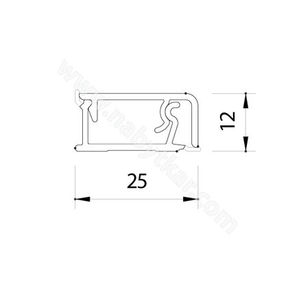 Lišta tesn.na prac.d. 28x12 stvorec d-4,2m Lišta tesn.na prac.d. 28x12 stvorec d-4,2m