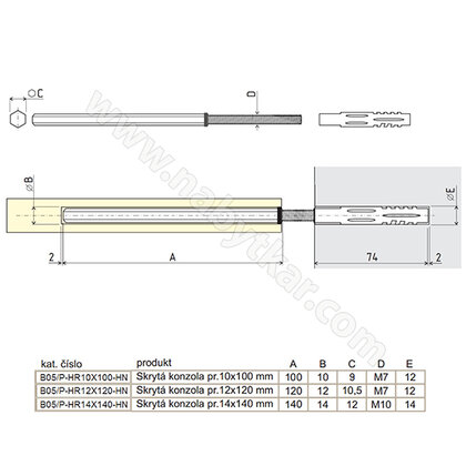 Podperka HNEDA HRANATA